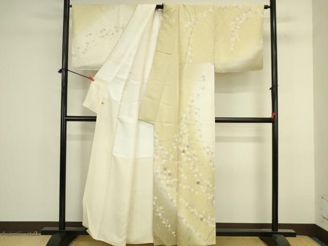 平和屋着物●訪問着 刺繍 枝垂れ桜 暈し染め 金彩 さが美扱い 正絹 逸品 DABK2391op