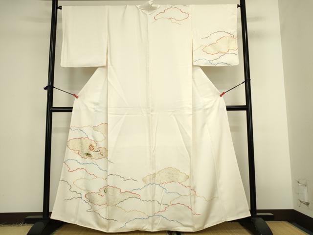 平和屋着物●訪問着 刺繍 雲取宝尽くし文 金彩 正絹 逸品 DABK2406op