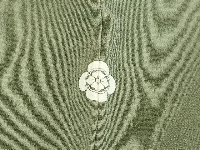 平和屋着物●上質な色無地 作家物 山葵色 本草木萬染 正絹 逸品 DABK2407op