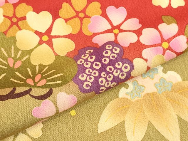 平和屋着物●豪華振袖 舞桜 暈し染め 金彩 正絹 逸品 DABK2417op