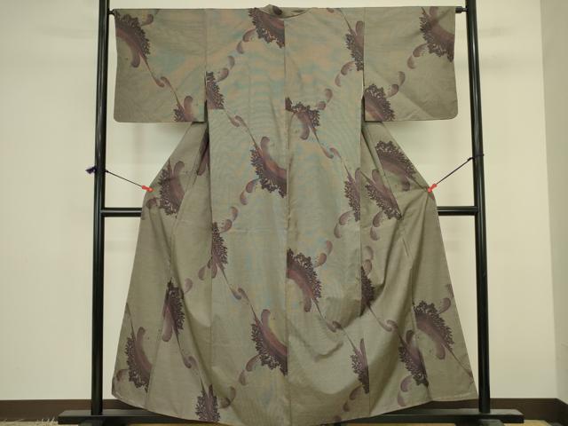 平和屋着物●本場大島紬 9マルキ 抽象文様 正絹 逸品 未使用 DABK2422op