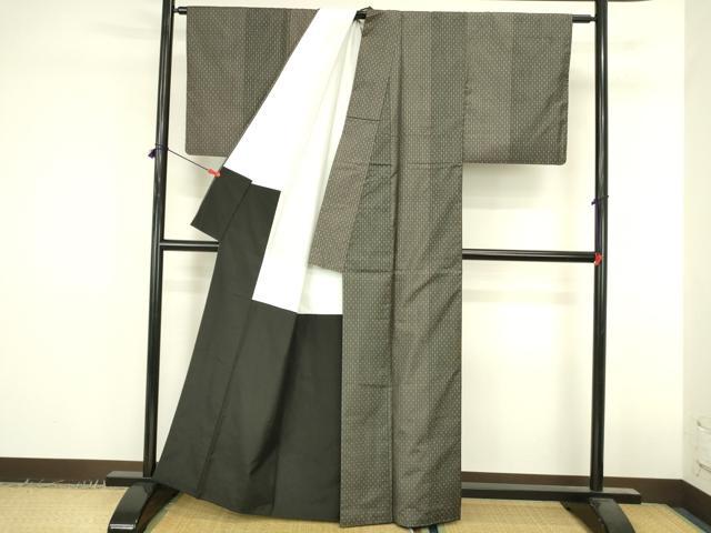 平和屋着物●本場大島紬 9マルキ 抽象間道 正絹 逸品 DABK2423op