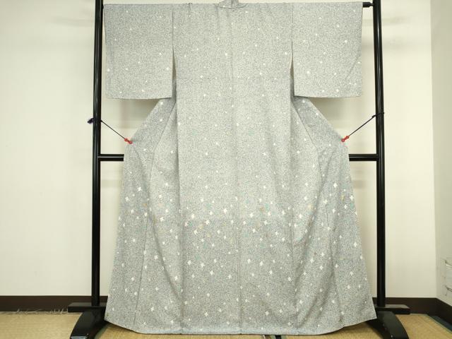 平和屋着物●訪問着 千鳥 たたき染め 金銀彩 正絹 逸品 DABK2425op