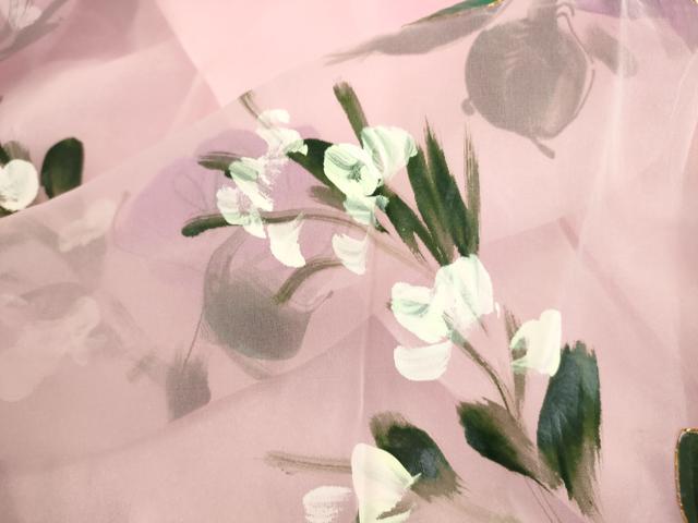 平和屋本店●極上 チマチョゴリ 韓服 民族衣装 手描き 草花 金彩 逸品 DABK2443op