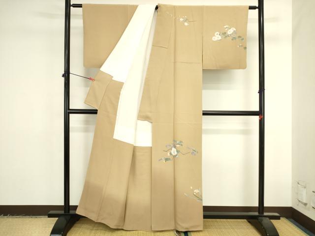 平和屋着物●十日町友禅作家 一梗 訪問着 枝花文 暈し染め 正絹 逸品 DABK2464op