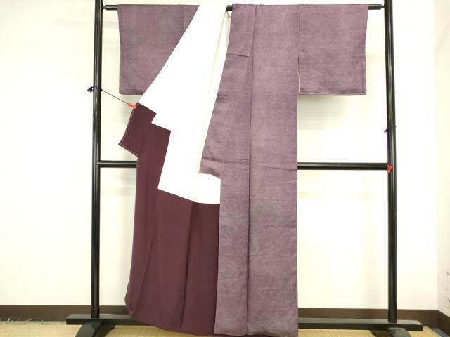 平和屋着物●江戸小紋 流水地紋 行儀 正絹 逸品 DABK2468op