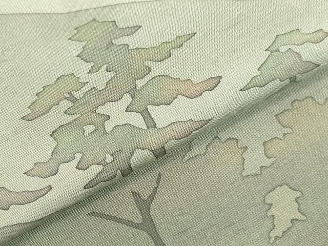 平和屋着物●石川県指定無形文化財 牛首紬 白山工房 手織り 訪問着 風景文 暈し染め 正絹 逸品 DABK2672op
