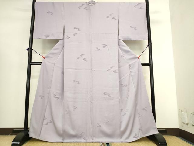 平和屋着物●上質な小紋 雲取草花文 ビロード 正絹 逸品 未使用 DABK2674op
