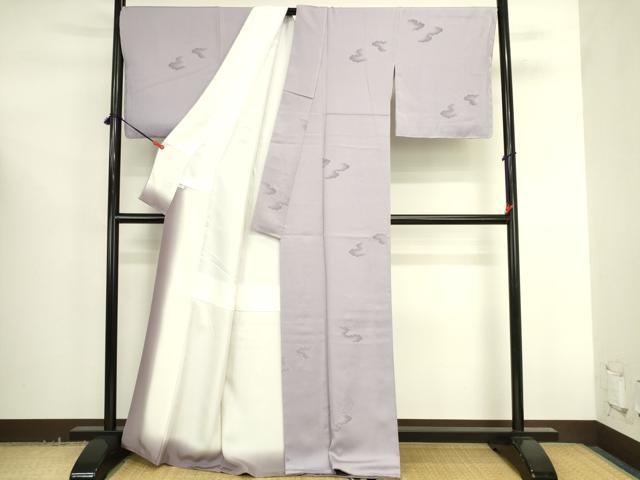 平和屋着物●上質な小紋 雲取草花文 ビロード 正絹 逸品 未使用 DABK2674op