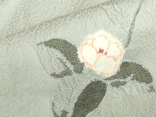 平和屋着物●上質な小紋 絞り 草花 正絹 逸品 DABK2676op