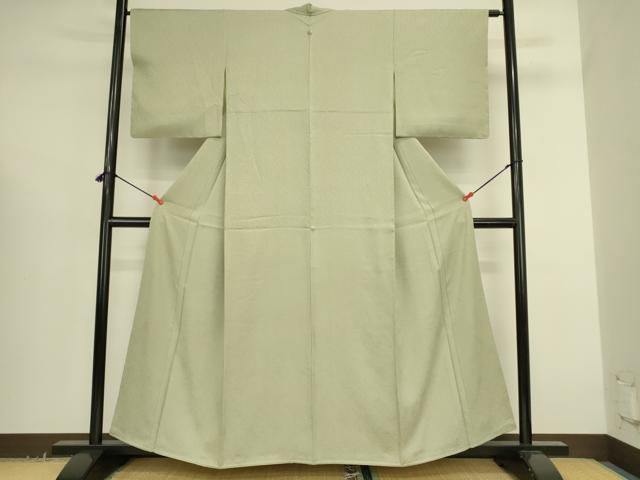 平和屋着物●上質な色無地 箔散らし地紋 若葉色 正絹 逸品 未使用 DABK2686op