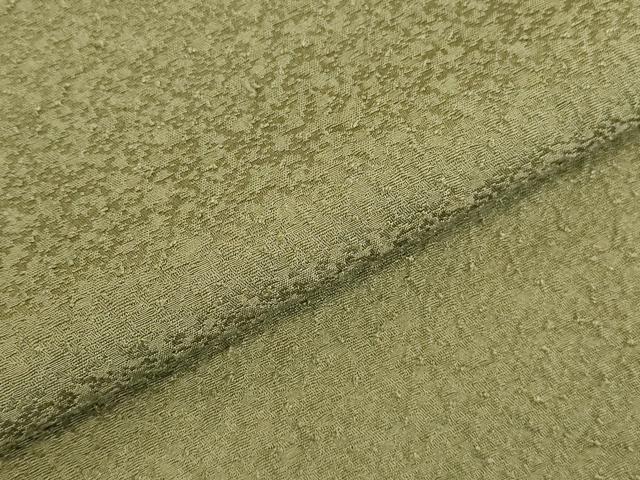 平和屋着物●上質な色無地 霞地紋 海松色 正絹 逸品 DABK2690op