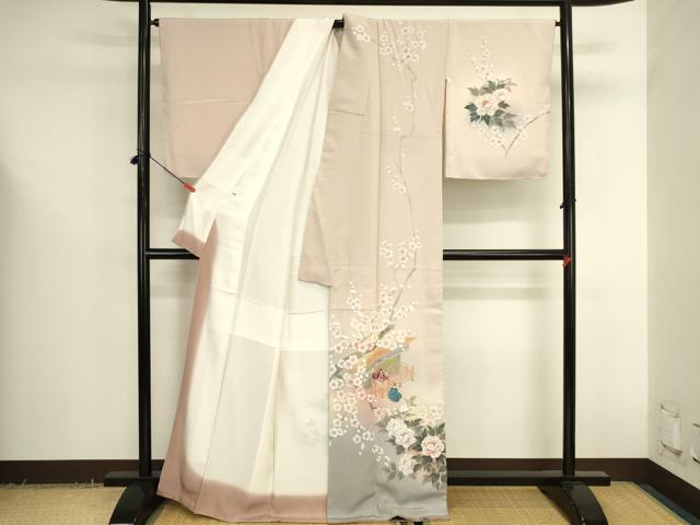 平和屋着物●訪問着 作家物 手描き 人物風景花文 暈し染め 金彩 正絹 逸品 DABK2695op
