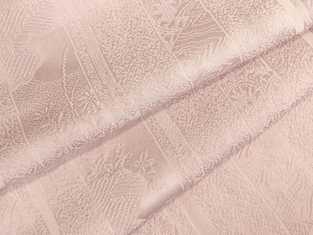 平和屋着物●上質な色無地 草花間道地紋 虹色 正絹 逸品 DABK2696op