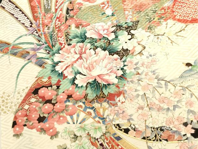 平和屋着物●豪華振袖 絞り 花熨斗文 金彩 正絹 逸品 DABK2705op