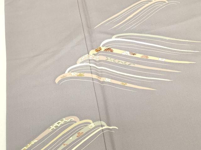 平和屋着物●訪問着 刺繍 立波花文 金彩 正絹 逸品 DABK2708op