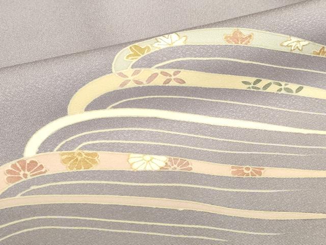 平和屋着物●訪問着 刺繍 立波花文 金彩 正絹 逸品 DABK2708op