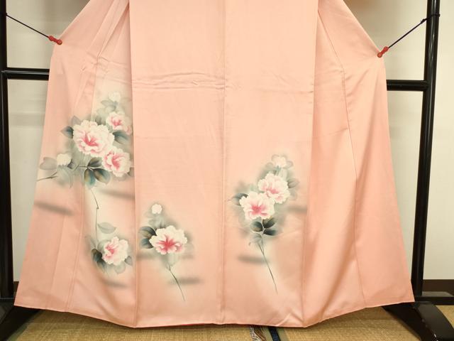 平和屋着物●訪問着 牡丹 暈し染め 正絹 逸品 DABK2711op