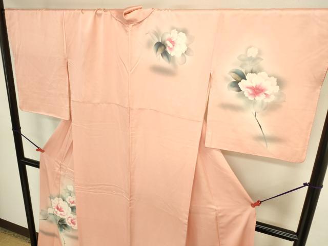 平和屋着物●訪問着 牡丹 暈し染め 正絹 逸品 DABK2711op