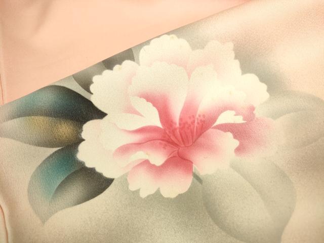 平和屋着物●訪問着 牡丹 暈し染め 正絹 逸品 DABK2711op