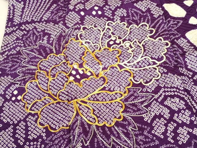 平和屋着物●豪華振袖 駒刺繍 総絞り 牡丹 正絹 逸品 DABK2723op