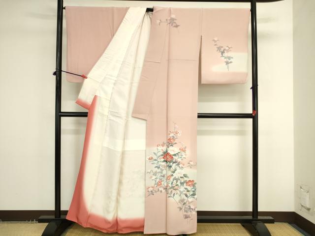平和屋着物●訪問着 友禅 作家物 草花 暈し染め 正絹 逸品 DABK2730op