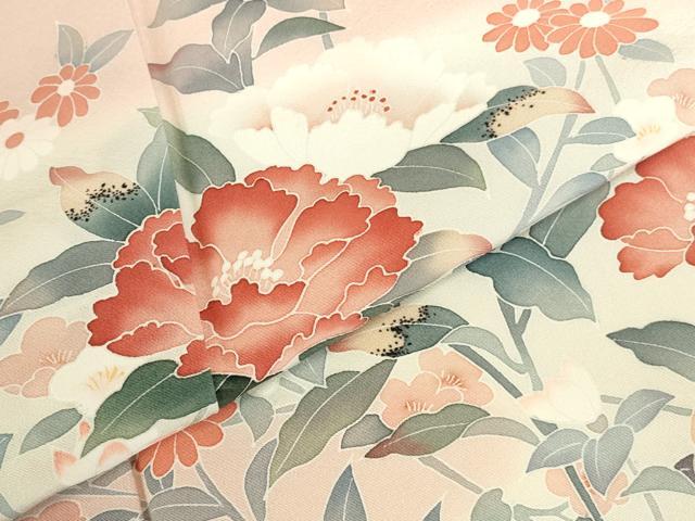 平和屋着物●訪問着 友禅 作家物 草花 暈し染め 正絹 逸品 DABK2730op