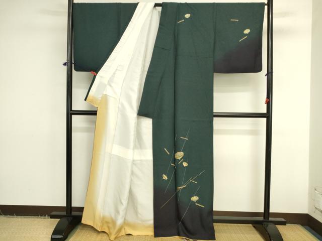 平和屋着物●訪問着 コマ 暈し染め 金銀彩 正絹 逸品 DABK2734op