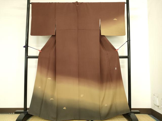 平和屋着物●十日町 加賀草木友禅の第一人者 田村哲彦 訪問着 瑞雲文 暈し染め 金彩 正絹 逸品 DABK2739op