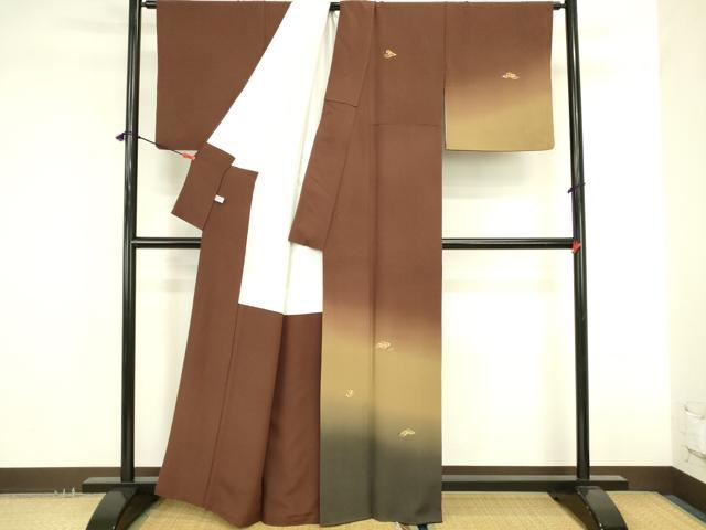 平和屋着物●十日町 加賀草木友禅の第一人者 田村哲彦 訪問着 瑞雲文 暈し染め 金彩 正絹 逸品 DABK2739op