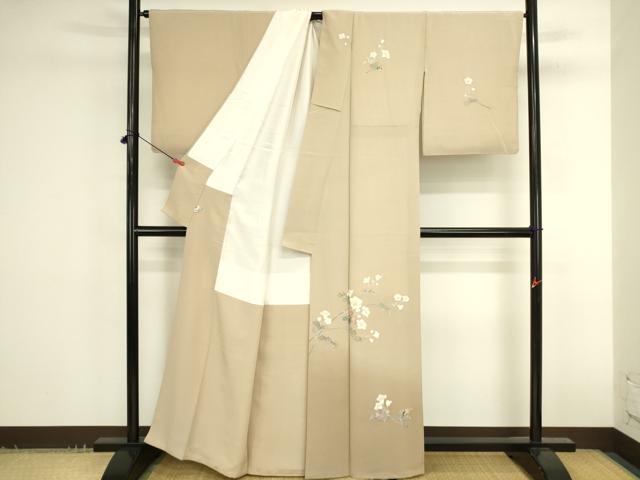 平和屋着物●京加賀友禅 百貫達雄 訪問着 枝花 暈し染め 銀座おゝぎ屋扱い 正絹 逸品 DABK2747op