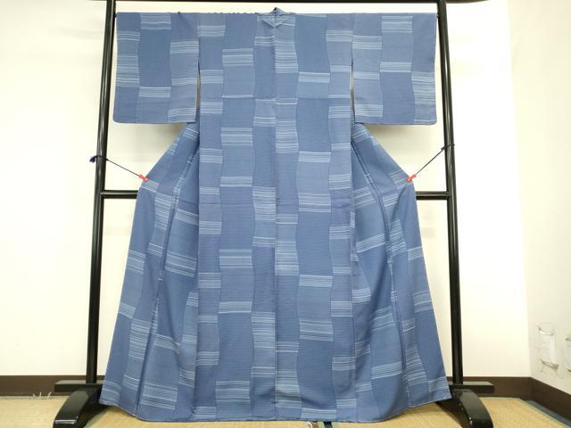 平和屋着物●上質な小紋 横段文 正絹 逸品 未使用 DABK2768op