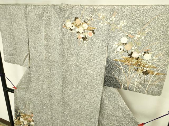 平和屋着物●訪問着 花霞文 たたき染め 金彩 正絹 逸品 DABK2781op