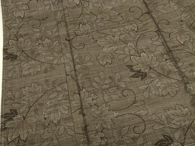 平和屋着物●本場大島紬 9マルキ 蔦の葉文 正絹 逸品 未使用 DABK2820op