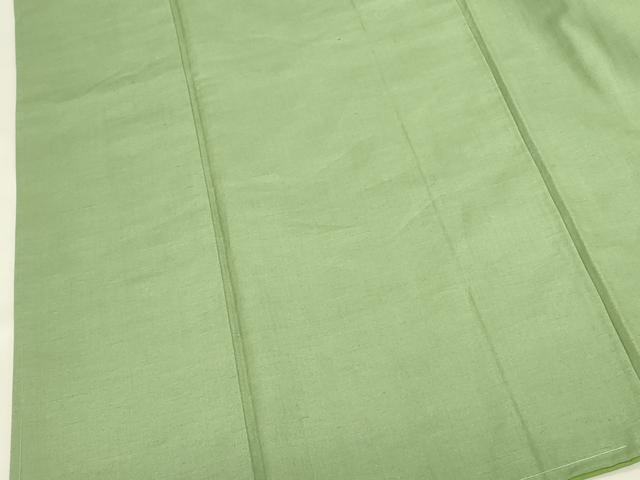 平和屋着物●結城紬 柳色 正絹 逸品 未使用 DABK2824op