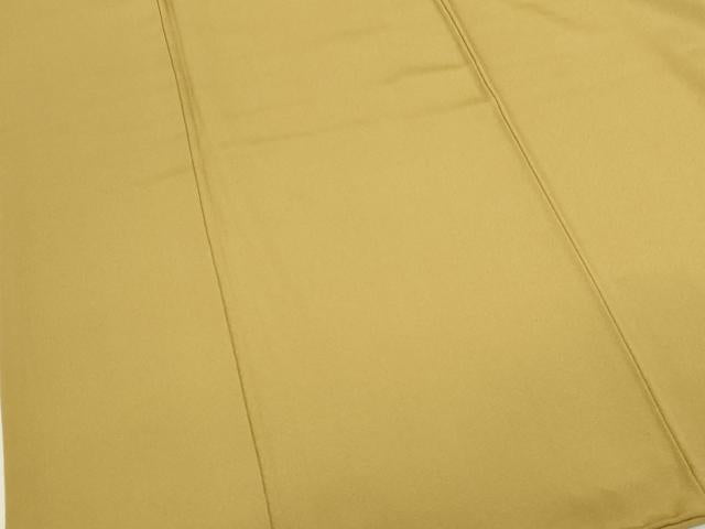 平和屋着物●本草木染作家 瑞寶 色無地 黃朽葉色 正絹 逸品 DABK2847op