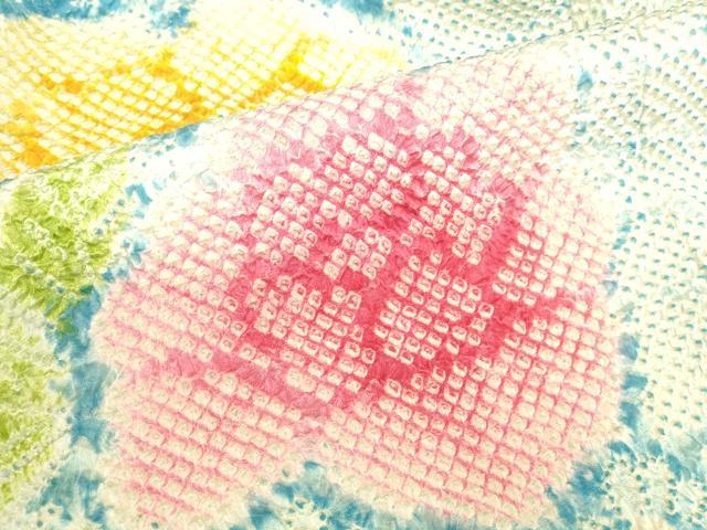 平和屋着物●訪問着 総絞り 舞花 正絹 逸品 DABK2864op