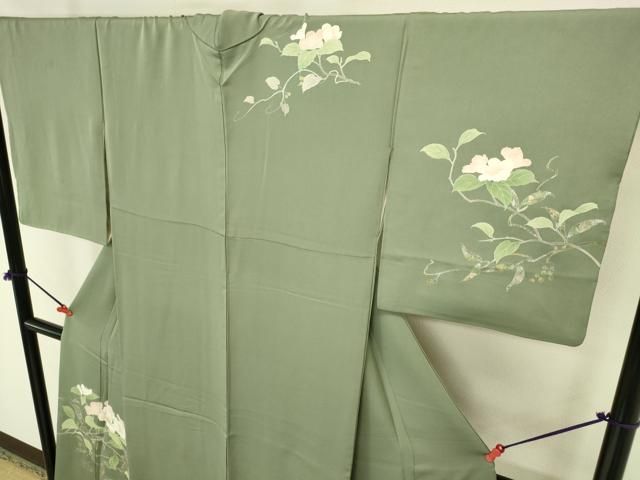 平和屋着物●訪問着 刺繍 草花 金銀彩 正絹 逸品 DABK2873op