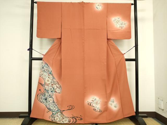 平和屋着物●訪問着 絞り 辻が花 暈し染め 正絹 逸品 DABK2874op