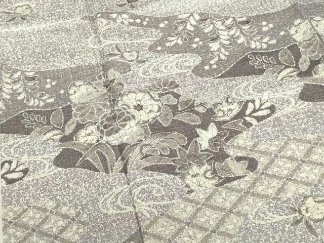 平和屋着物●訪問着 辻が花 暈し染め 銀彩 正絹 逸品 DABK2877op
