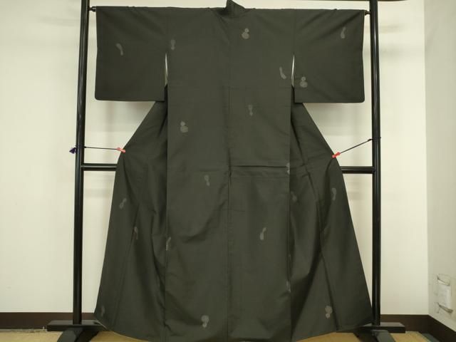 平和屋着物●本場縞大島紬 瓢箪 ひょうたん 正絹 逸品 DABK2892op