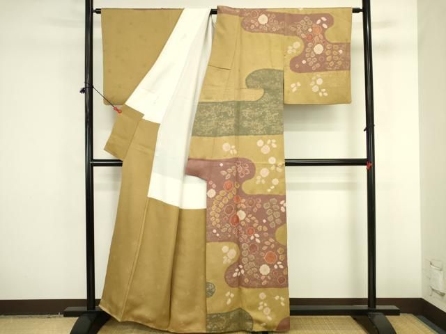 平和屋着物●訪問着 絞り 辻が花 金彩 正絹 逸品 DABK2894op