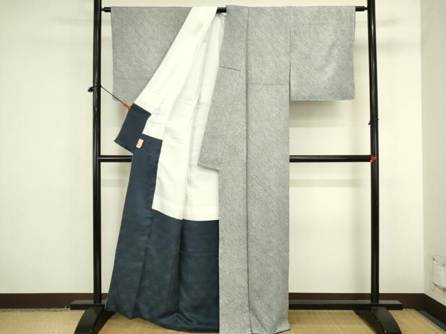 平和屋着物●大変加工の良い総絞り小紋 正絹 逸品 未使用 DABK2895op