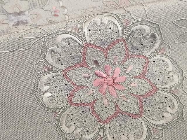 平和屋着物▼中国三大刺繍 汕頭刺繍 スワトウ刺繍 総刺繍 訪問着 正倉院花鳥文 松坂屋扱い 正絹 逸品 DABK2907op