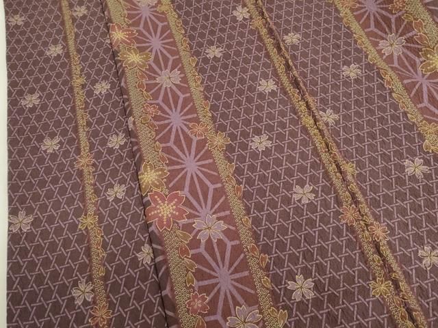 平和屋着物▼上質な小紋 舞桜間道 正絹 逸品 DABK2932op