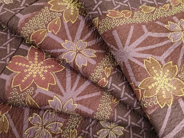 平和屋着物▼上質な小紋 舞桜間道 正絹 逸品 DABK2932op