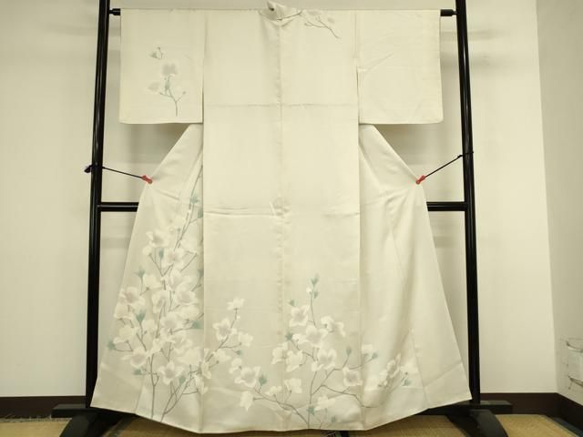 平和屋着物●訪問着 刺繍 草花文 正絹 逸品 DABK2936op