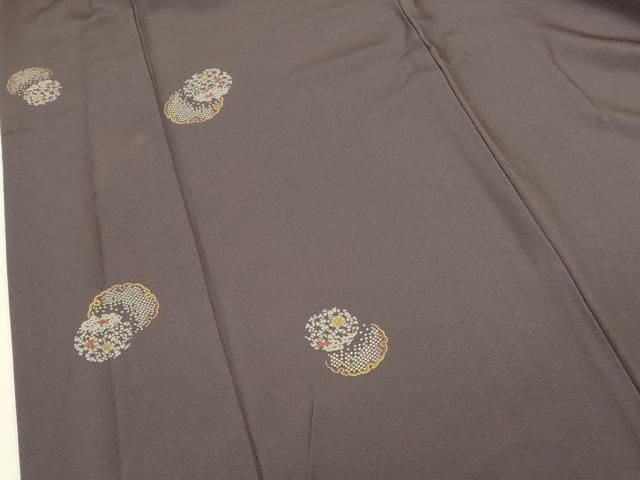 平和屋着物●上質な小紋 雪輪花文 ロング丈 正絹 逸品 DABK2953op