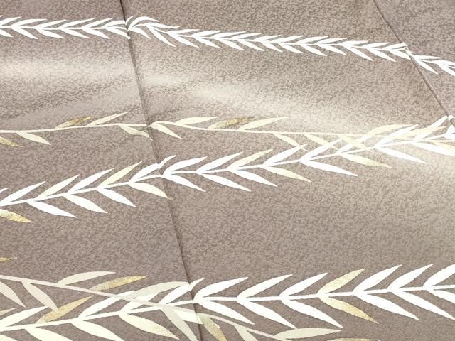 平和屋着物●訪問着 作家物 草葉文 暈し染め 金銀彩 正絹 逸品 DABK2965op