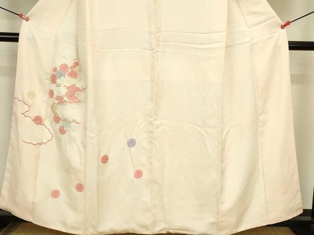 平和屋着物●中国三大刺繍 相良刺繍 総刺繍 訪問着 雲取花文 暈し染め 金糸 正絹 逸品 DABK2967op